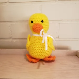 Crocheted Lucky Ducky - Bright Yellow